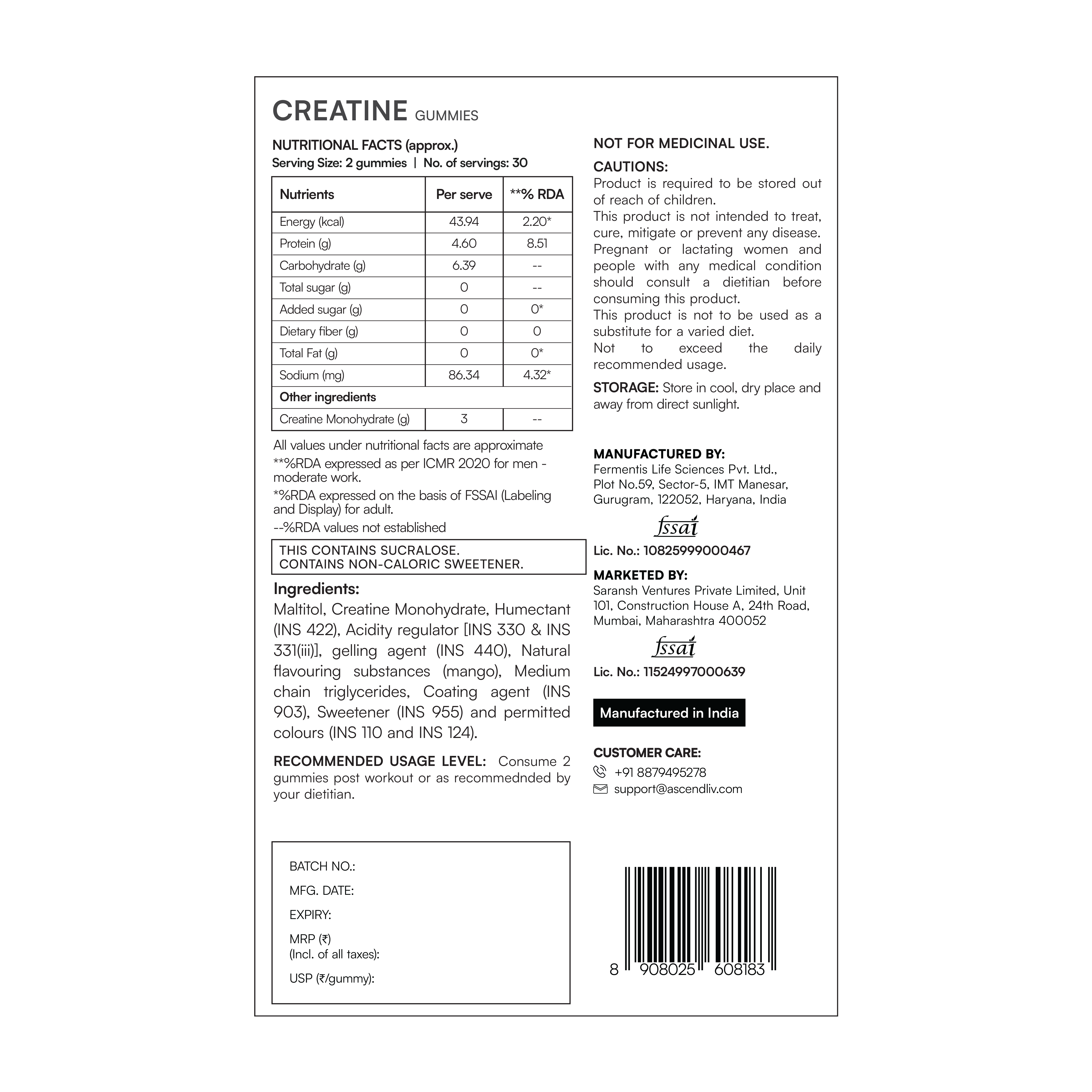 CREATINE GUMMIES