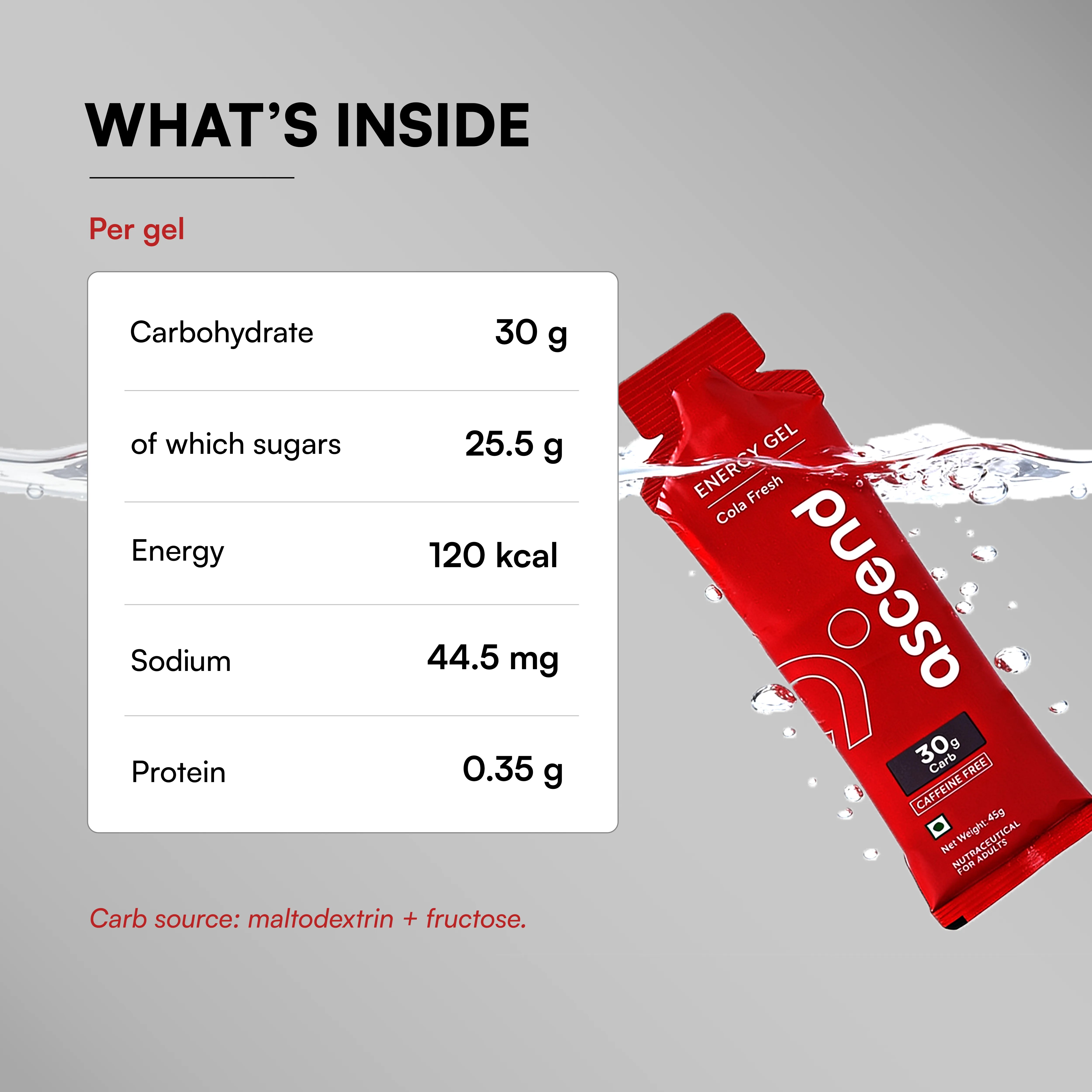 30 gm Carbs - Ascend Energy Gel (Cola Fresh)