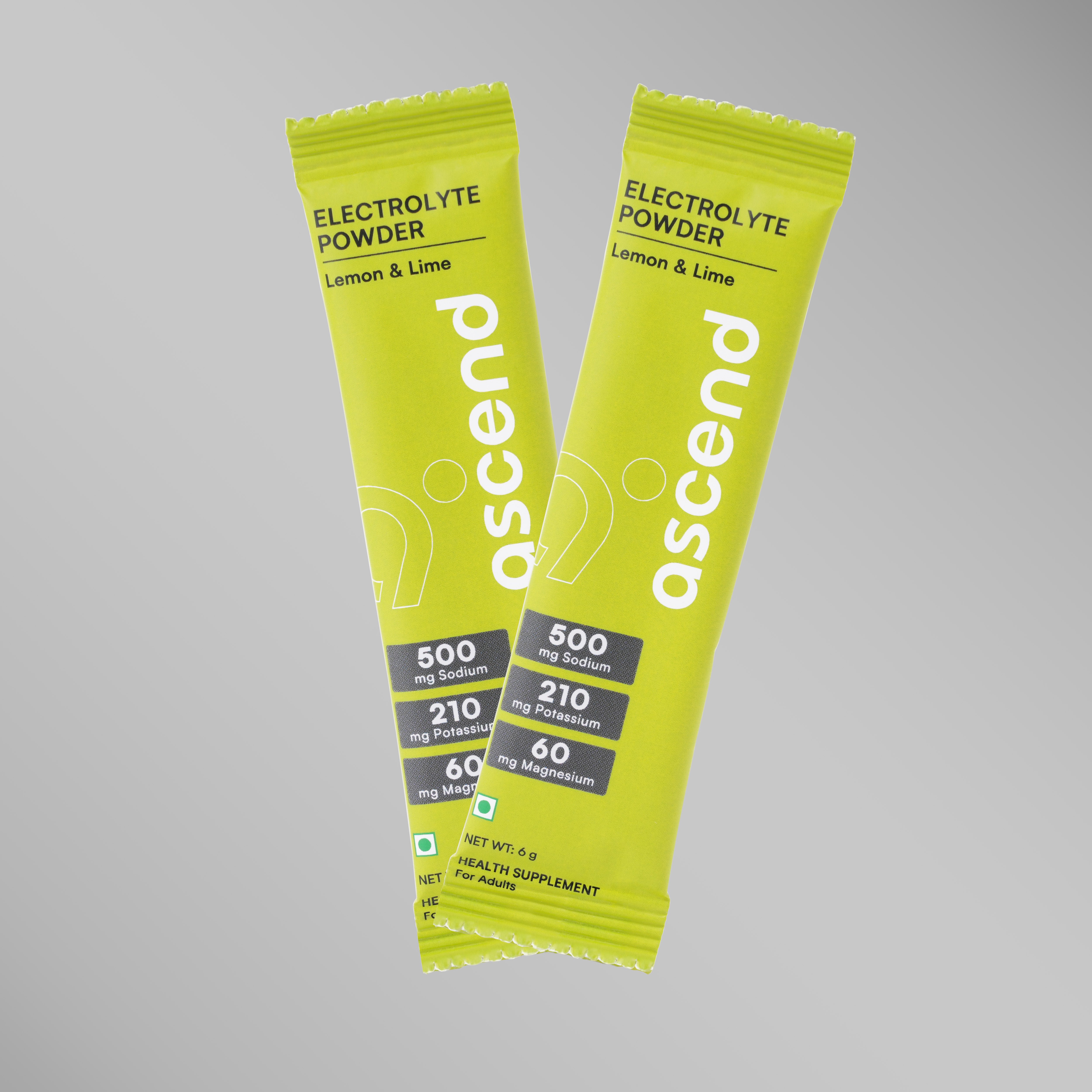 Zero Sugar Ascend Electrolytes - Lemon & Lime | 500 mg sodium