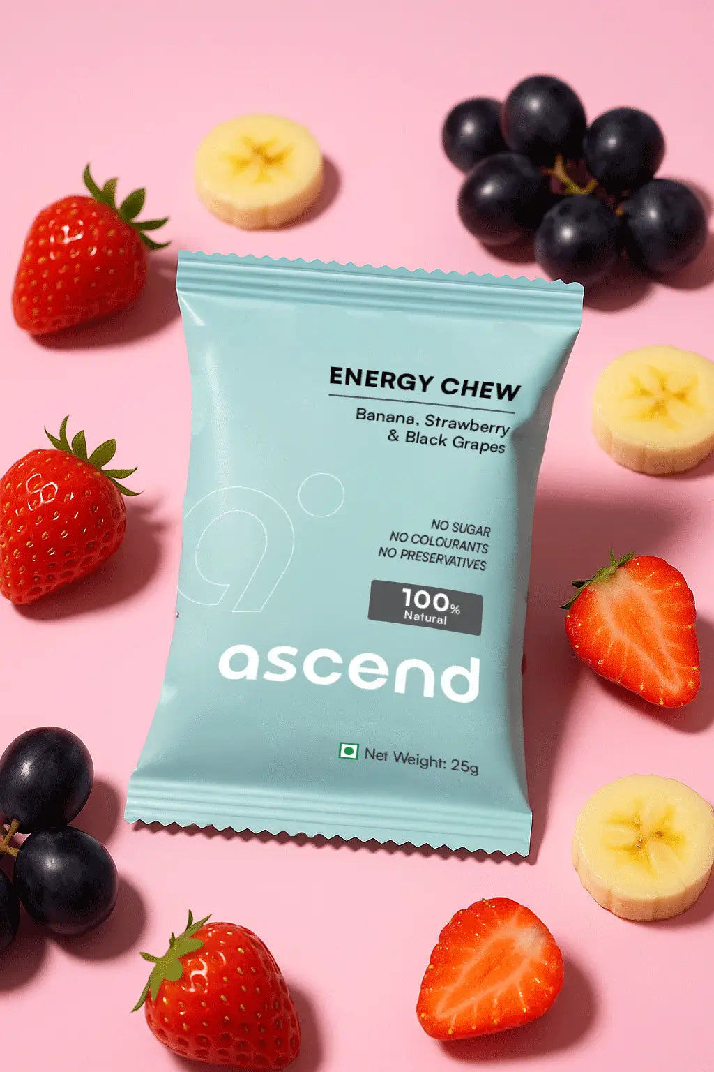 Ascend energy chew fruit-based snack for athletes